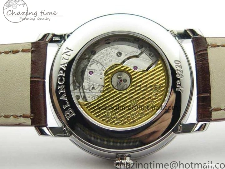 0416 FreshLook Villeret 6654 SS Complicated Function OMF 1:1 Best Edition White Dial On Brown Leather Strap A 8119